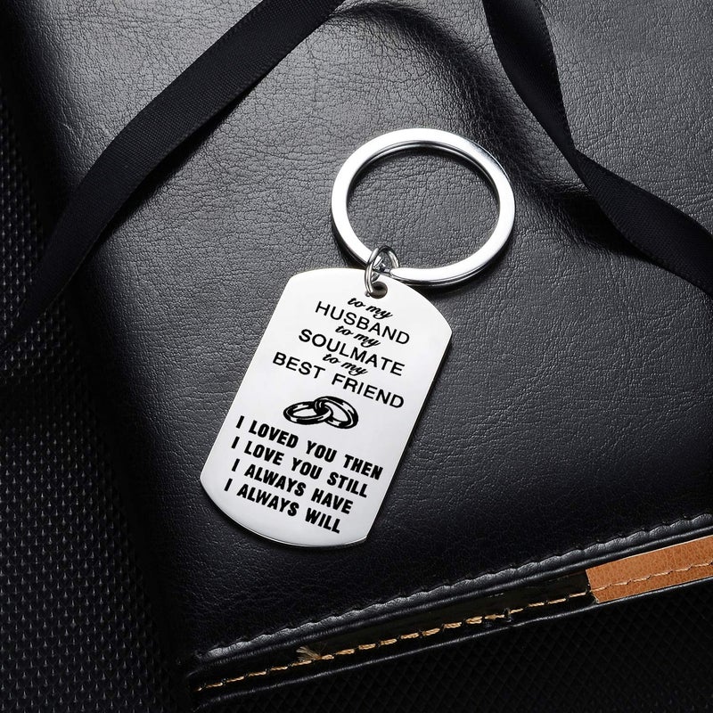 YeeQin Husband Gifts To My Husband Keychain To My Soulmate Love Valentines Day Anniversary Day Gifts Christmas Gift For Husband From Wife - Image 2